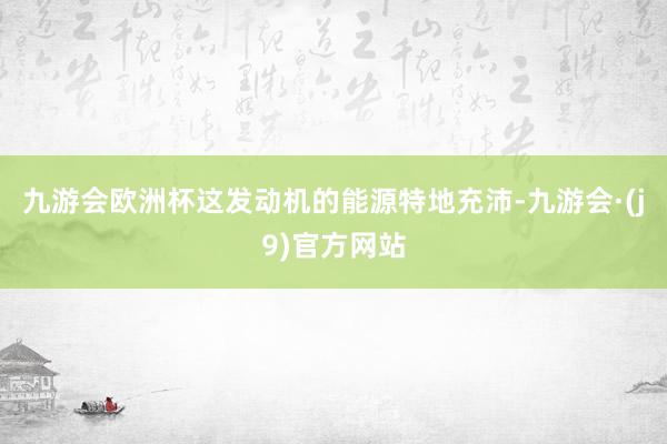 九游会欧洲杯这发动机的能源特地充沛-九游会·(j9)官方网站