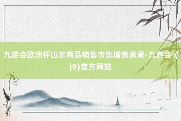 九游会欧洲杯山东商品销售市集增势肃肃-九游会·(j9)官方网站