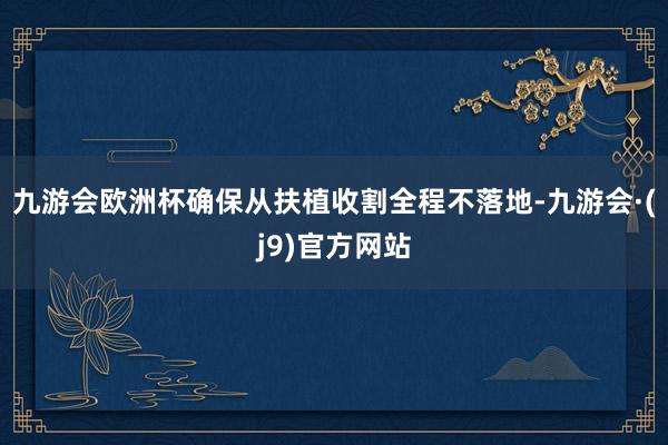 九游会欧洲杯确保从扶植收割全程不落地-九游会·(j9)官方网站