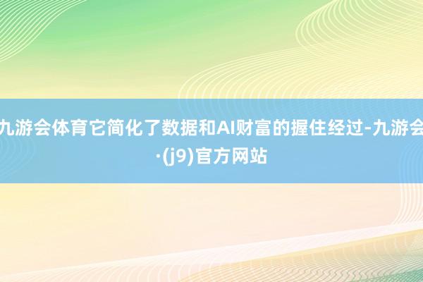 九游会体育它简化了数据和AI财富的握住经过-九游会·(j9)官方网站