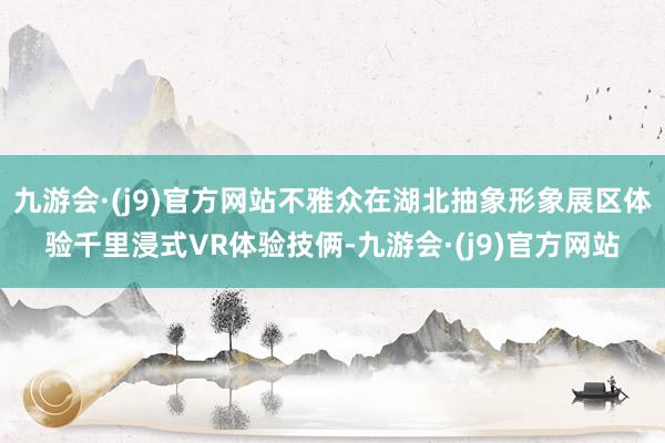 九游会·(j9)官方网站不雅众在湖北抽象形象展区体验千里浸式VR体验技俩-九游会·(j9)官方网站