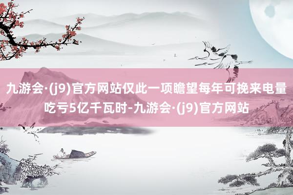 九游会·(j9)官方网站仅此一项瞻望每年可挽来电量吃亏5亿千瓦时-九游会·(j9)官方网站
