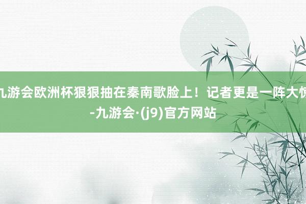 九游会欧洲杯狠狠抽在秦南歌脸上！记者更是一阵大惊-九游会·(j9)官方网站
