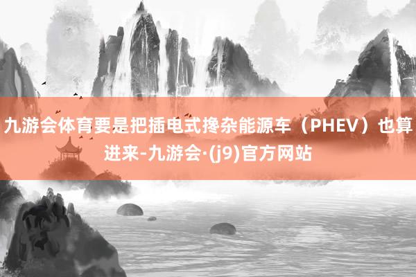 九游会体育要是把插电式搀杂能源车（PHEV）也算进来-九游会·(j9)官方网站