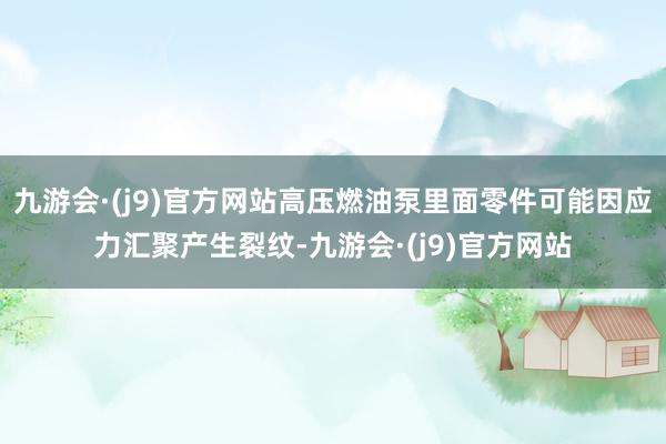 九游会·(j9)官方网站高压燃油泵里面零件可能因应力汇聚产生裂纹-九游会·(j9)官方网站