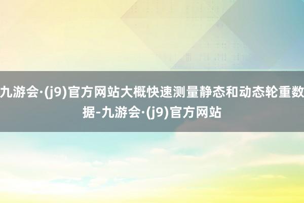 九游会·(j9)官方网站大概快速测量静态和动态轮重数据-九游会·(j9)官方网站