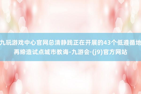 九玩游戏中心官网总清静践正在开展的43个低遵循地再缔造试点城市教诲-九游会·(j9)官方网站