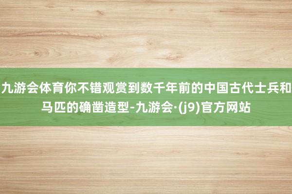 九游会体育你不错观赏到数千年前的中国古代士兵和马匹的确凿造型-九游会·(j9)官方网站