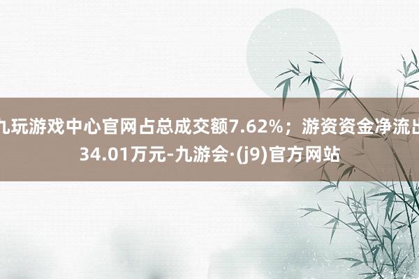 九玩游戏中心官网占总成交额7.62%;游资资金净流出34.01万元-九游会·(j9)官方网站